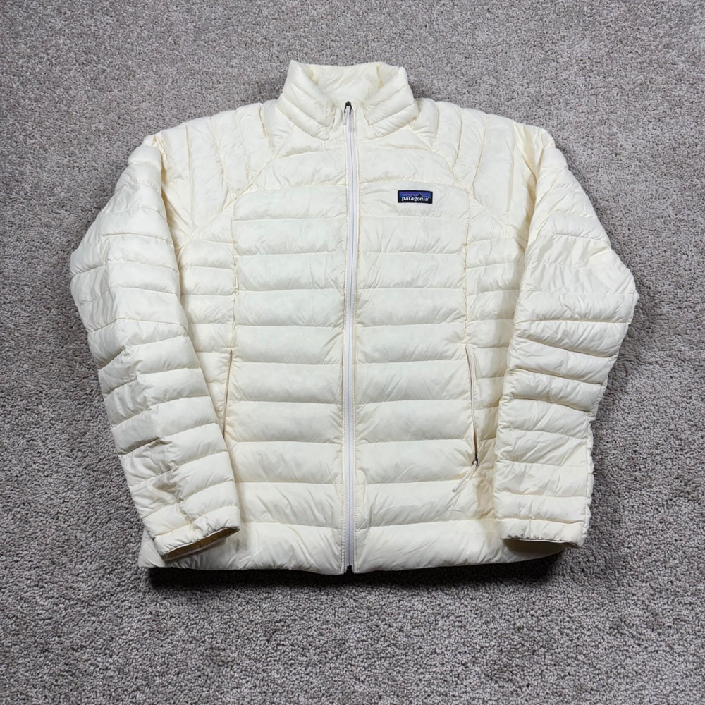 Patagonia Womens Down Sweater Jacket Cream Off-White Puffer 84684 FA22 Large L
